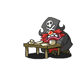 Angry Pirate Flip Table GIF