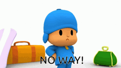 Angry Pocoyo No Way  GIF