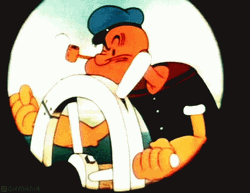 Angry Popeye Steering Helm GIF