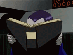 Angry Raven Reading Book GIF