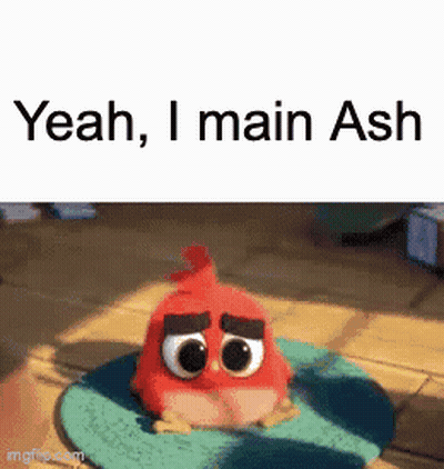 Angry Red Bird Sitting On Blue Mat GIF