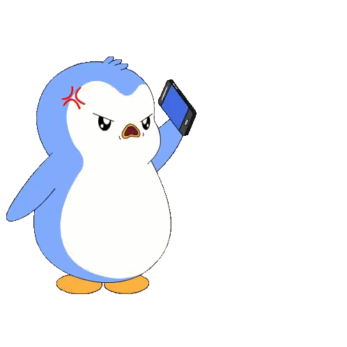 Angry Red Penguin Sticker