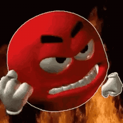 Angry Red Smiley Fire GIF