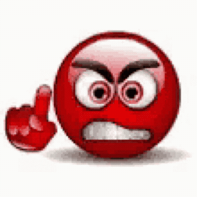 Angry Red Smiley Pointing GIF