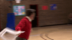 Angry Ron Swanson Throwing Chair GIF