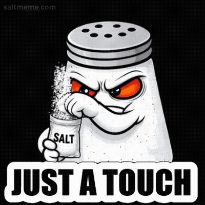 Angry Salt Shaker Saying Just A Touch GIF