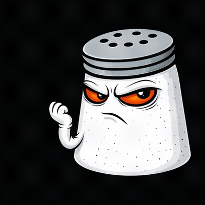 Angry Salt Shaker Saying Wow GIF