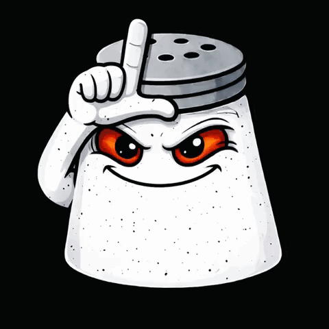 Angry Salt Shaker With Red Eyes GIF