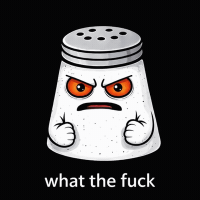 Angry Salt Shaker With What The Fuck GIF