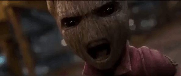 Angry Shouting Baby Groot GIF