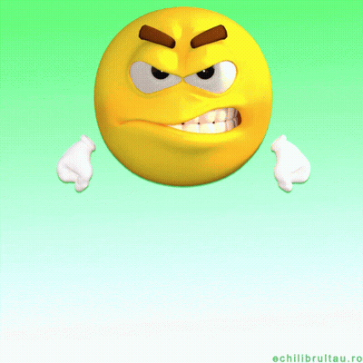 Angry Smiley Face Green Background Echilibreltau.ro GIF