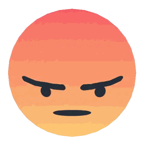 Angry Smiley Face Sticker