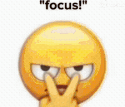 Angry Smiley Saying Focus GIF