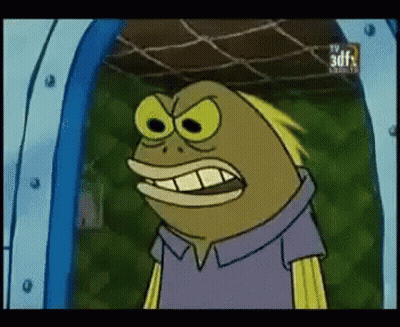 Angry SpongeBob Looking Out Window GIF