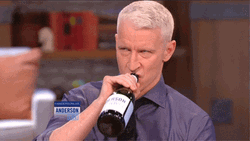 Angry Stress Drinking Anderson Cooper GIF
