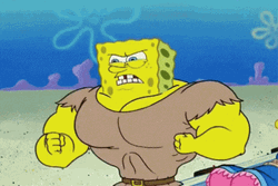 Angry Strong Spongebob  GIF