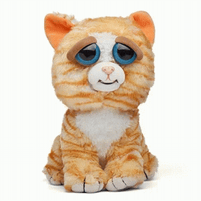 Angry Stuffed Cat GIF