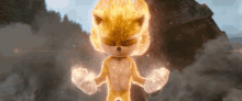 Angry Super Sonic The Hedgehog Fire  GIF