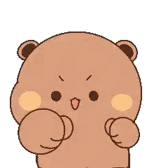 Angry Teddy Bear Holding Fist Sticker