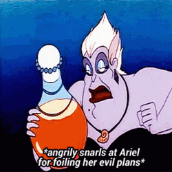 Angry Ursula Evil Plans GIF