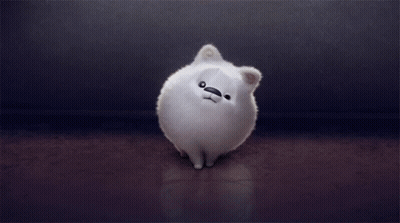Angry White Stuffed Animal GIF