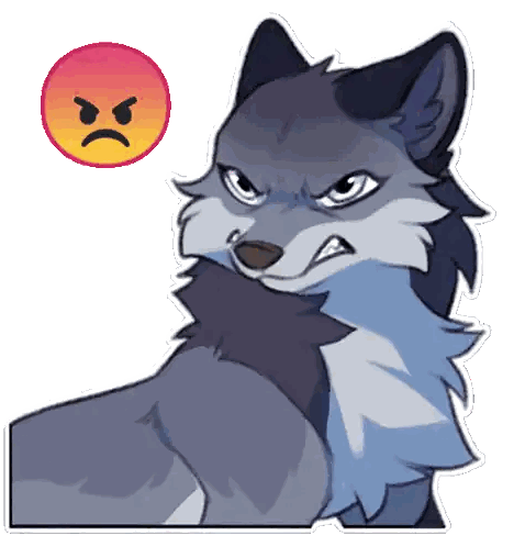 Angry Wolf Sticker