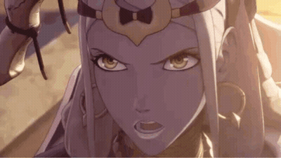Angry Woman Face In Video Game GIF