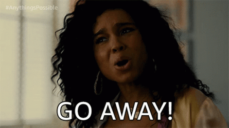 Angry Woman Go Away GIF