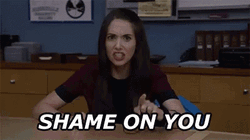 Angry Woman Shame On You GIF