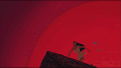Anguished Pocahontas Singing  GIF