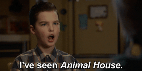 Animal House Big Bang Theory Young Sheldon GIF