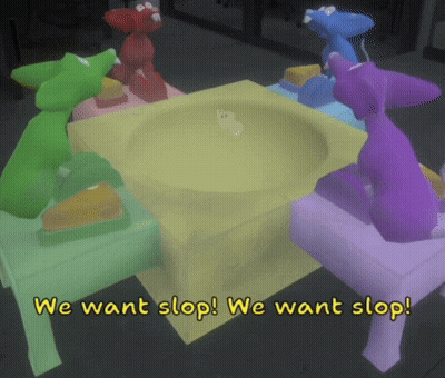Animals Around Table Saying We Want Stop GIF