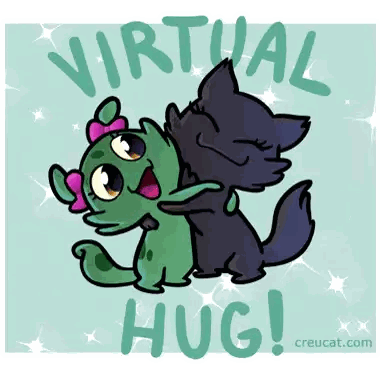 Animals Hugging Virtual Hug Sticker