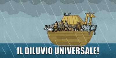 Animals In A Boat Il Diluvio Universale GIF