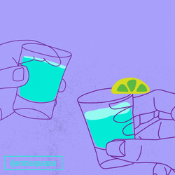 Animated 2 Glass Don Julio Tequila Clinking GIF