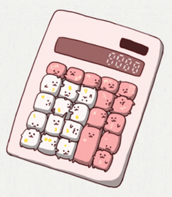 Animated Aesthetic Pink Calculator GIF