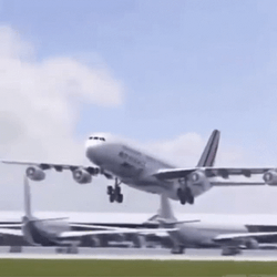 Animated Airplane Flapping Wings GIF