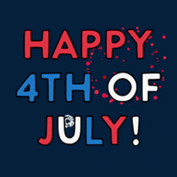 Animated And Funny Happy 4Th Of July Text GIF