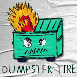 Animated Angry Dumpster Fire GIF