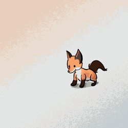 Animated Arctic Fox Jumping