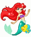 Animated Ariel And Flounder GIF