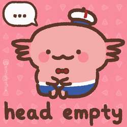 Animated Axolotl Meme Head Empty  GIF