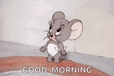 Animated Baby Rat Hungry Good Morning GIF