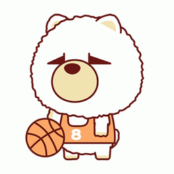Animated Basketball Bear Dribbling GIF