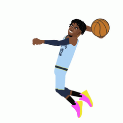 Animated Basketball Ja Morant Card Dunk GIF