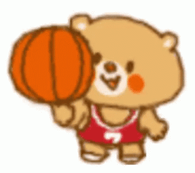 Animated Basketball Spinning On Finger GIF