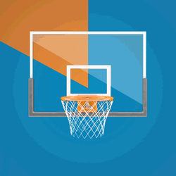 Animated Basketball Through The Hoop GIF