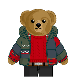 Animated Bear Forming T With Paws GIF