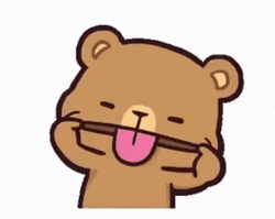 Animated Bear Making Silly Face GIF