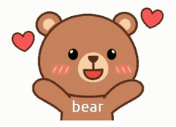 Animated Bear Sending Love GIF